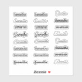 Stijlvolle Girly Trendy Voornaam Set van 24 Letter Sticker (Vel)