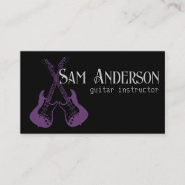Stijlvolle gitaar contactkaartje