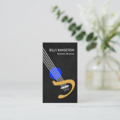 Stijlvolle gitaargrijs gitarist visitekaartje (Staand voorkant)