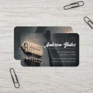 Stijlvolle gitaarmuziekstudio Nashville Musicus Visitekaartje