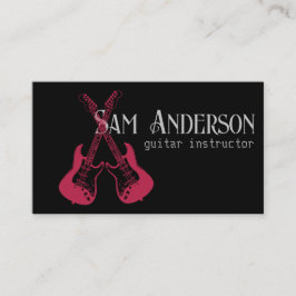 Stijlvolle gitaarroebelkaart contactkaartje