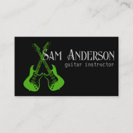 Stijlvolle gitaarroebelkaart contactkaartje
