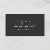 Stijlvolle gitarist Minimal Grey Visitekaartje (Achterkant)