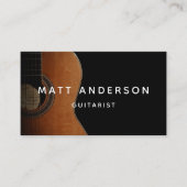 Stijlvolle gitarist Minimal Grey Visitekaartje (Voorkant)