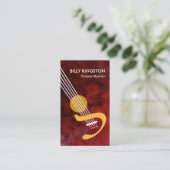 Stijlvolle gitarist voor de Grote Oceaan Visitekaartje (Staand voorkant)