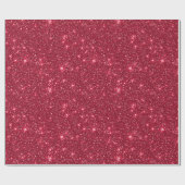 Stijlvolle Glam Deep Red Sparkling Faux Glitter Pa Cadeaupapier (Vlak)