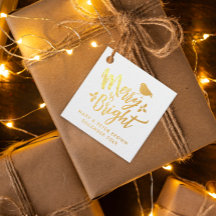 Stijlvolle Glam Kerstvogel Typo Merry And Bright