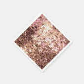 Stijlvolle Glam Roos Gold Blush Roze Confetti Servet (Hoek)