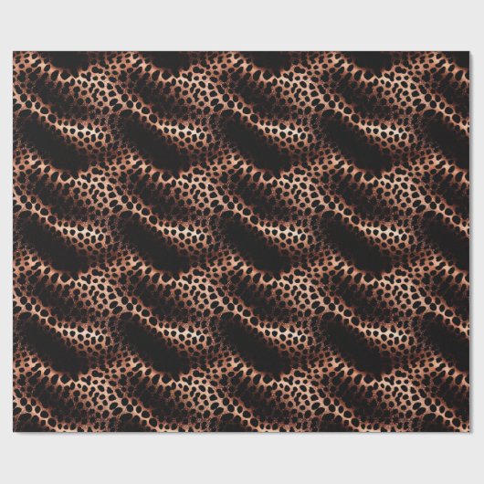 Stijlvolle Glam Roos Gold Blush Roze Leopard Spark Cadeaupapier (Vlak)