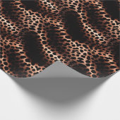Stijlvolle Glam Roos Gold Blush Roze Leopard Spark Cadeaupapier (Hoek)