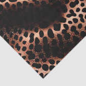 Stijlvolle Glam Roos Gold Blush Roze Leopard Spark Tissuepapier (Detail)