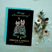 Stijlvolle Glam Schattige Jubileum Gradient Blue C Folie Uitnodiging