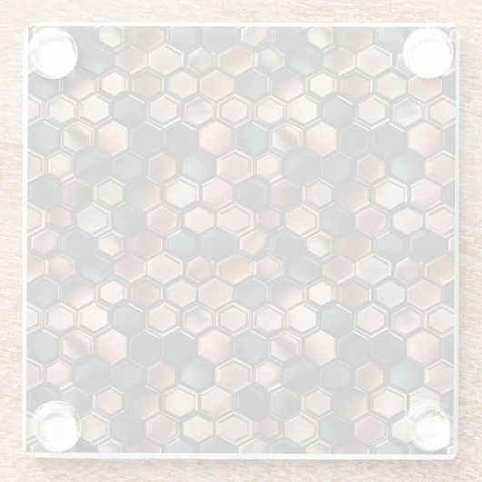 Stijlvolle Glam Zwart Roos Gouden Tegels Glazen Onderzetter (Achterkant)