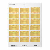 Stijlvolle Glamor Gold Elegant Sjabloon Shipping Etiket (Full Sheet)