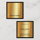 Stijlvolle Glamour Gold Professional Abstract Plai Vierkante Visitekaartje (Voorkant / Achterkant)