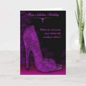 Stijlvolle Glamour Shoe Verjaardag Wenskaart Kaart (Voorkant)