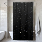 Stijlvolle glinsterende zwarte Sequin Douchegordij Douchegordijn