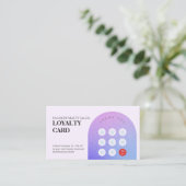 Stijlvolle Glitter Beauty Nail Salon Loyalty Kaart Visitekaartje (Staand voorkant)