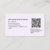 Stijlvolle Glitter Beauty Nail Salon Loyalty Kaart Visitekaartje (Achterkant)