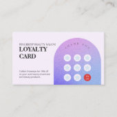 Stijlvolle Glitter Beauty Nail Salon Loyalty Kaart Visitekaartje (Voorkant)