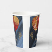 Stijlvolle Glitter & Gouden Rode Ballonnen 40e Ver Papieren Bekers (Rechts)