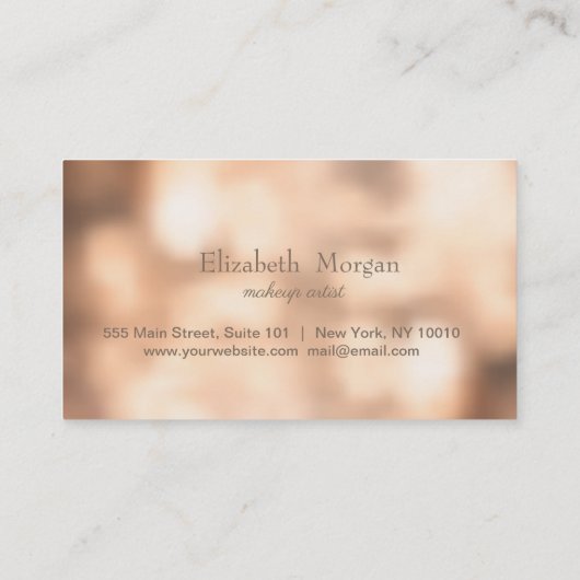 Stijlvolle Glitter Hairdryer Bokeh Loyalty Kaart (Achterkant)