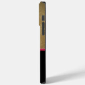 Stijlvolle Glitter Hiel, Lipstick & Monogram Case-Mate iPhone Case (Achterkant / Links)