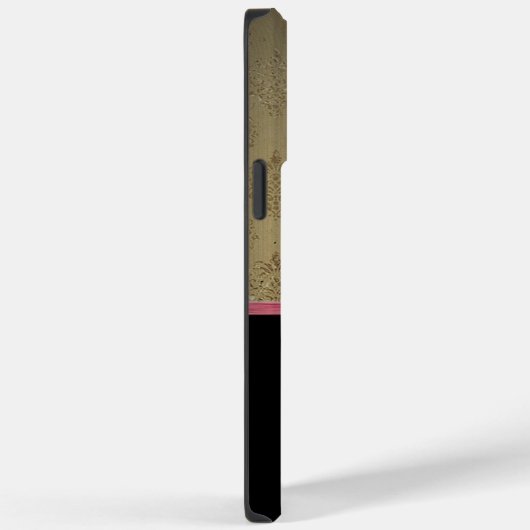 Stijlvolle Glitter Hiel, Lipstick & Monogram Case-Mate iPhone Case (Achterkant / Rechts)