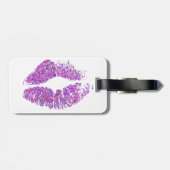 Stijlvolle glitter Lips #11 Bagagelabel (Achterkant horizontaal)