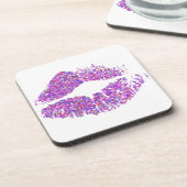 Stijlvolle glitter Lips #11 Drankjes Onderzetter (Linkerzijde)