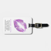 Stijlvolle glitter Lips #22 Bagagelabel (Voorkant horizontaal)