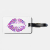 Stijlvolle glitter Lips #22 Bagagelabel (Achterkant horizontaal)