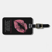 Stijlvolle glitter Lips #24 Bagagelabel (Voorkant horizontaal)