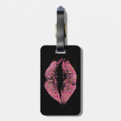 Stijlvolle glitter Lips #24 Bagagelabel (Achterkant verticaal)