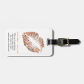 Stijlvolle glitter Lips #26 Bagagelabel (Voorkant horizontaal)