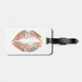 Stijlvolle glitter Lips #26 Bagagelabel (Achterkant horizontaal)