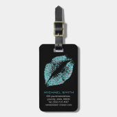 Stijlvolle glitter Lips #29 Bagagelabel (Voorkant verticaal)