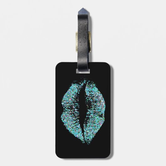 Stijlvolle glitter Lips #29 Bagagelabel (Achterkant verticaal)