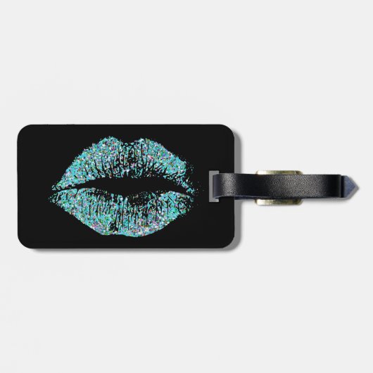 Stijlvolle glitter Lips #29 Bagagelabel (Achterkant horizontaal)