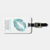Stijlvolle glitter Lips #30 Bagagelabel (Voorkant horizontaal)