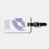 Stijlvolle glitter Lips #6 Bagagelabel (Voorkant horizontaal)