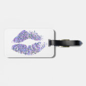 Stijlvolle glitter Lips #6 Bagagelabel (Achterkant horizontaal)