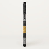 Stijlvolle glitter met monogram Case-Mate iPhone case (Achterkant / rechts)