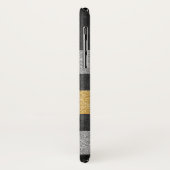 Stijlvolle glitter met monogram Case-Mate iPhone case (Achterkant/links)