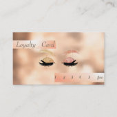 Stijlvolle Glittery Faux Lashes Bokeh Loyalty Kaar (Voorkant)