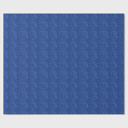 Stijlvolle Glitzy Blue Sequin Sparkles Cadeaupapier (Vlak)