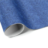 Stijlvolle Glitzy Blue Sequin Sparkles Cadeaupapier (Rol Hoek)