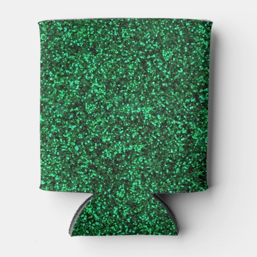 Stijlvolle Glitzy Green Sequin Sparkles Blikjeskoeler (Voorkant)
