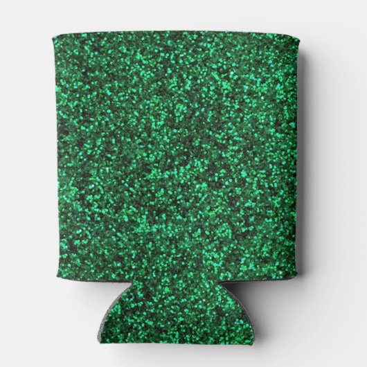 Stijlvolle Glitzy Green Sequin Sparkles Blikjeskoeler (Achterkant)