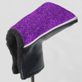 Stijlvolle Glitzy Paarse Sequin Sparkles Golfheadcover (3/4 voorkant)